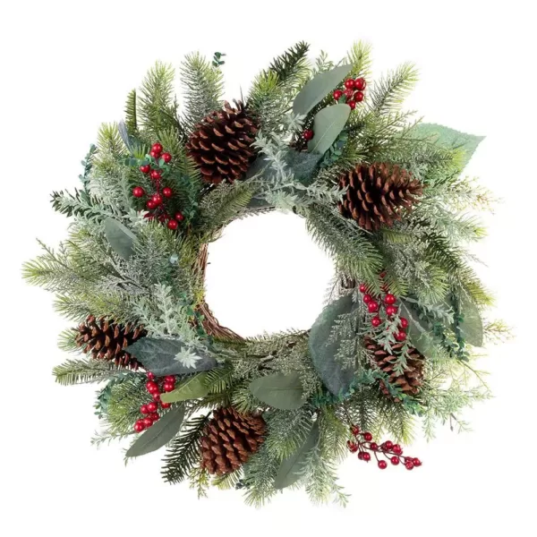 Village Lighting Company 24 in. Winter Frost Wreath