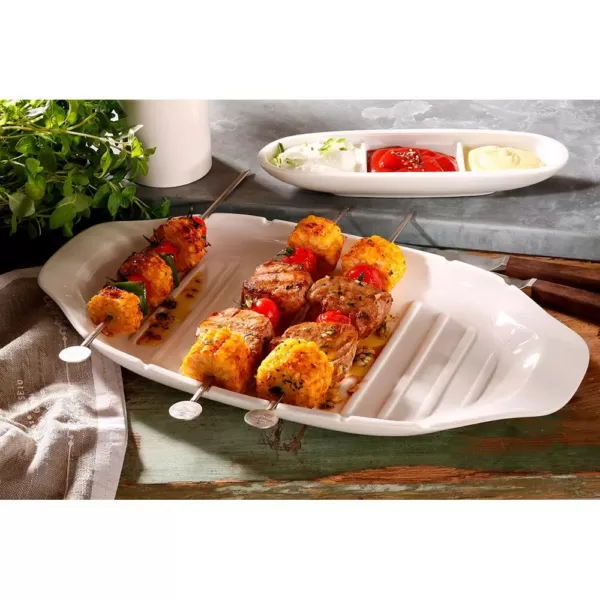 Villeroy & Boch BBQ Passion White Porcelain Kebab Platter