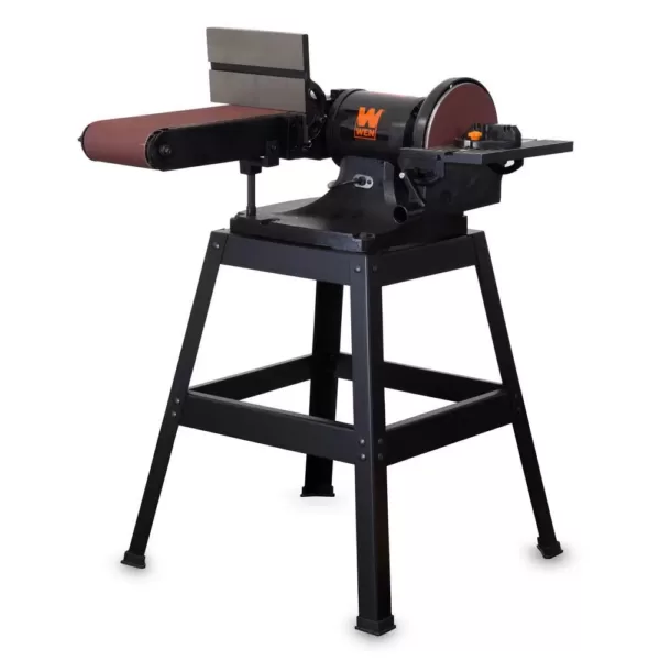 WEN 6 x 48-Inch Belt and 9-inch Disc Sander with Stand