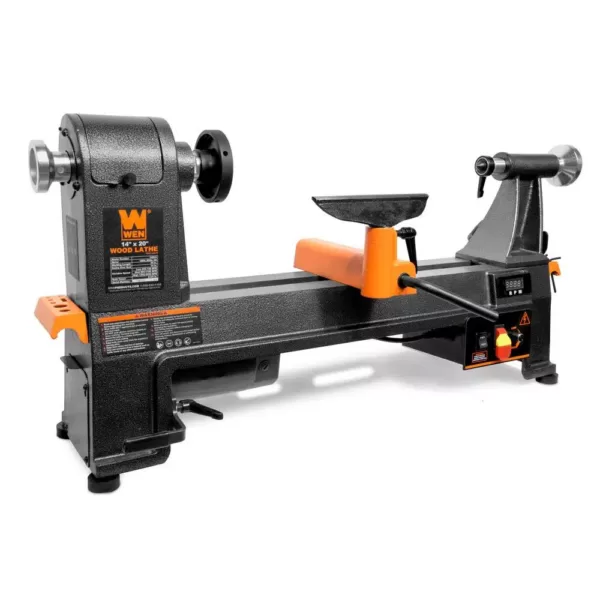 WEN 6 Amp 14 in. x 20 in. Variable Speed Benchtop Wood Lathe