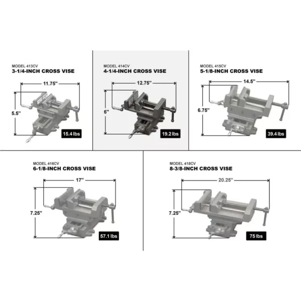 WEN 4.25 in. Compound Cross Slide Industrial Strength Benchtop and Drill Press Vise