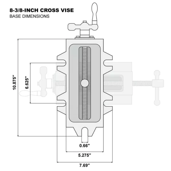 WEN 8-3/8 in. Compound Cross Slide Industrial Strength Benchtop Vise