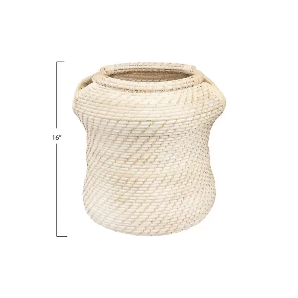 3R Studios Rattan Handwoven Decorative Basket