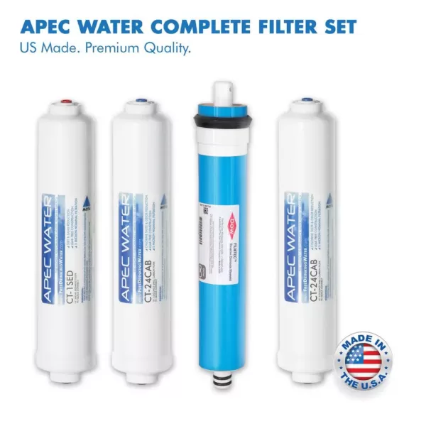 APEC Water Systems Ultimate Counter Top Reverse Osmosis Water Filtration System 90 GPD 4-Stage Portable and Installation-Free