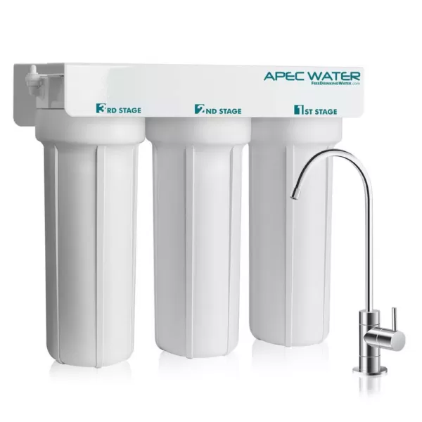 APEC Water Systems WFS-Series Super Capacity Premium Quality 3-Stage Under Counter Water Filtration System