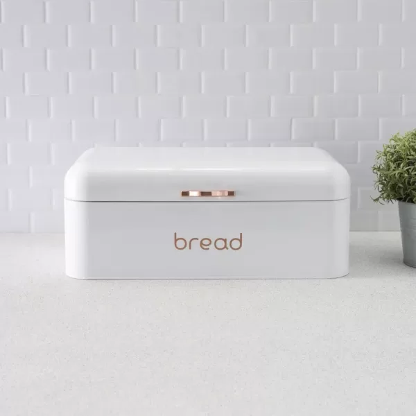 Home Basics White Grove Bread Box