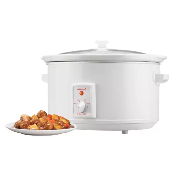 Brentwood Appliances 8 Qt. White Slow Cooker