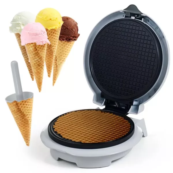 Chef Buddy Single Waffle White Waffle Cone Waffle Maker