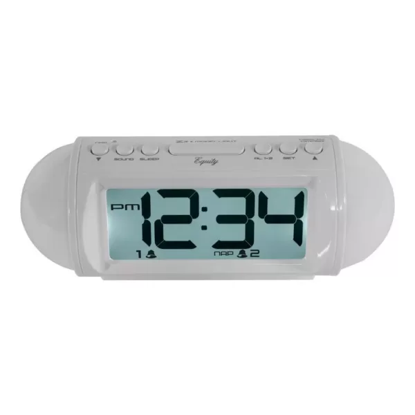 Equity by La Crosse Mood Light 7.25 in. LED Alarm Table Clock with Nature Sounds and MP3 Aux-Input