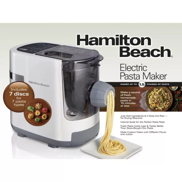 Hamilton Beach White Electric Pasta Maker