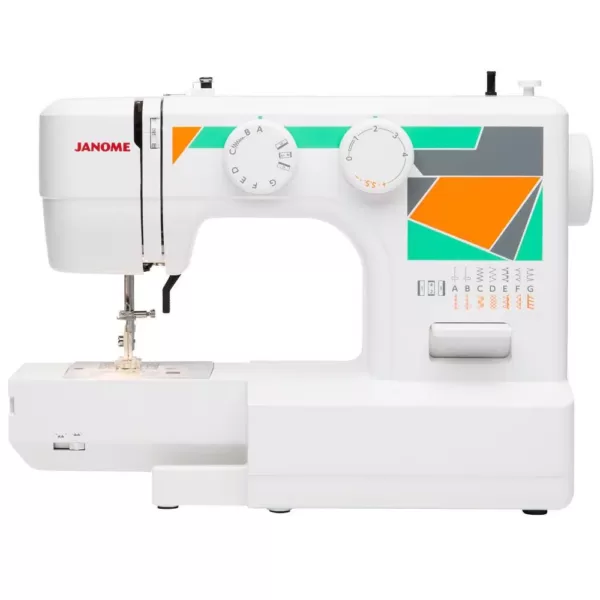 Janome MOD-15 Easy-to-Use Sewing Machine with Top Drop-In Bobbin System