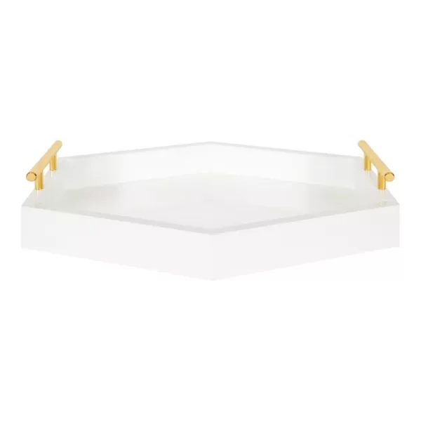 Kate and Laurel Lipton 17 in. x 3 in. x 12 in. White Decorative Wall Shelf