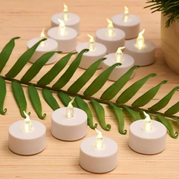 LUMABASE Battery Operated LED Tea Lights in White (24-Count)