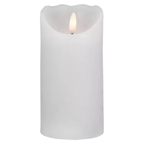 Northlight 6 in. White Flameless Battery Operated Pillar Christmas Decor Candle