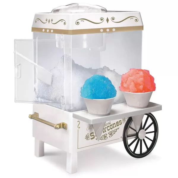 Nostalgia 160 oz. Snow Cone Maker in White with Reusable Cones