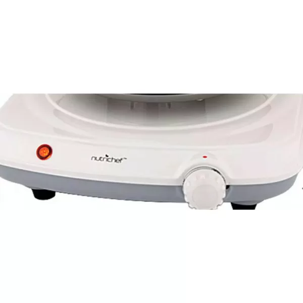 NutriChef White Electric Countertop Burner - Buffet Hot Plate Burner with Adjustable Temperature