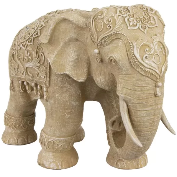 Oriental Furniture Oriental Furniture 20 in. Rustic Jeweled Elephant Decorative Statue