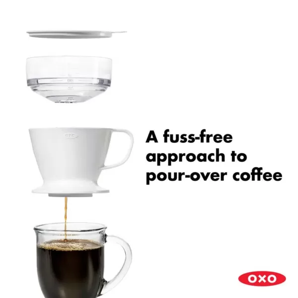 OXO Good Grips 1.5-Cup White Pour-Over Coffee Maker