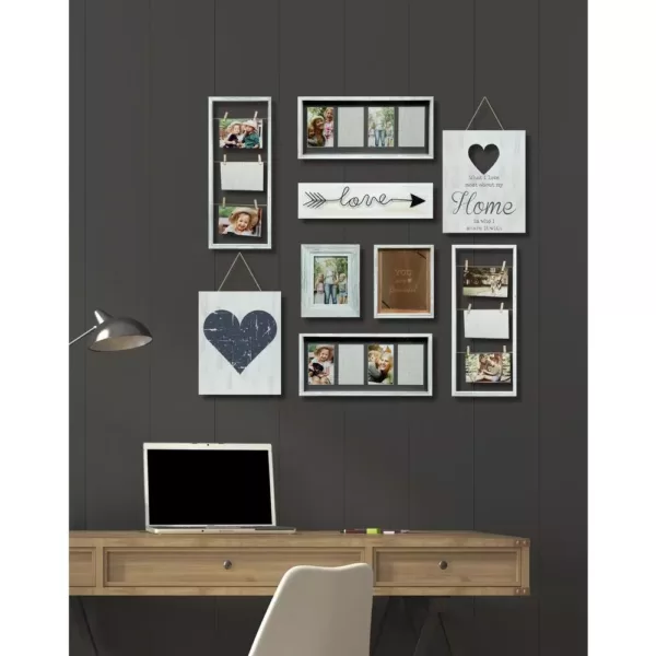 Pinnacle Heart Decor White Collage Kit Picture Frame