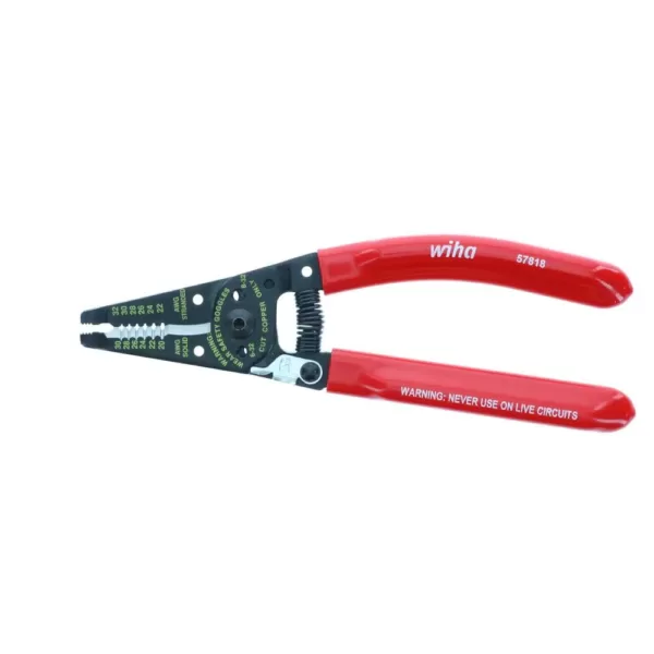 Wiha 7 in. Classic Grip Stripping-Cutting Pliers with Return Spring