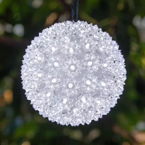 Wintergreen Lighting 7.5 in. 120-Light LED Cool White Decorative Starlight Sphere