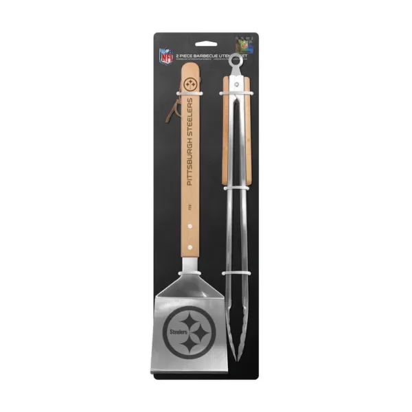 sportsvault Pittsburgh Steelers 2-Piece BBQ Utensil Set