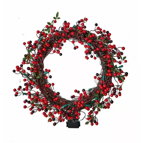 Worth Imports 18 in. Lighted Wreath with Timer