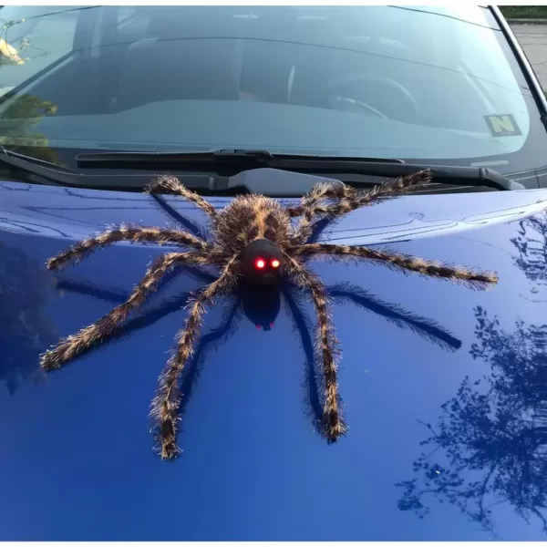 Worth Imports 22 in. Brown  Spider With Lighted Eyes (Set of 2)