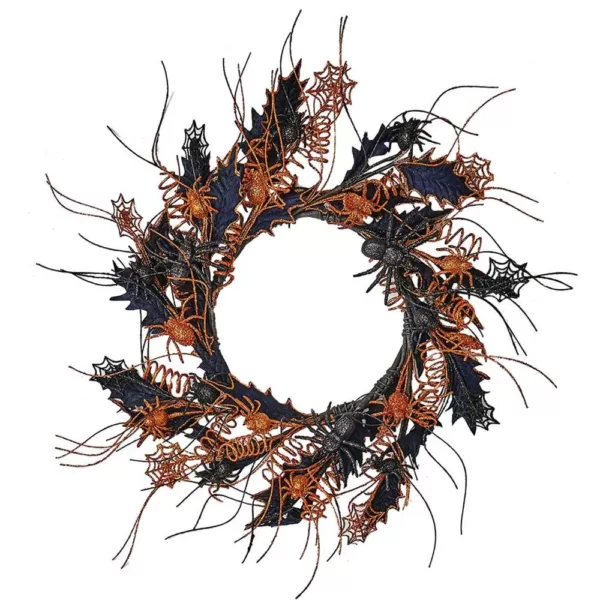 Worth Imports 22 in. Halloween Spider Wreath