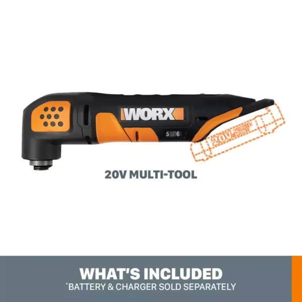 Worx POWER SHARE 20-Volt Lithuim-Ion Oscillating Tool (Bare Tool Only)