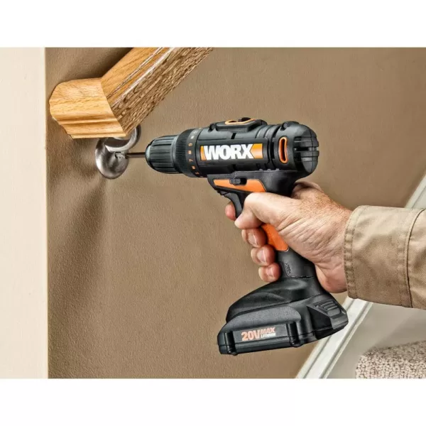 Worx POWER SHARE 20-Volt Lithium-Ion Cordless 3/8 in. 2-Speed Drill Driver (Tool-Only)