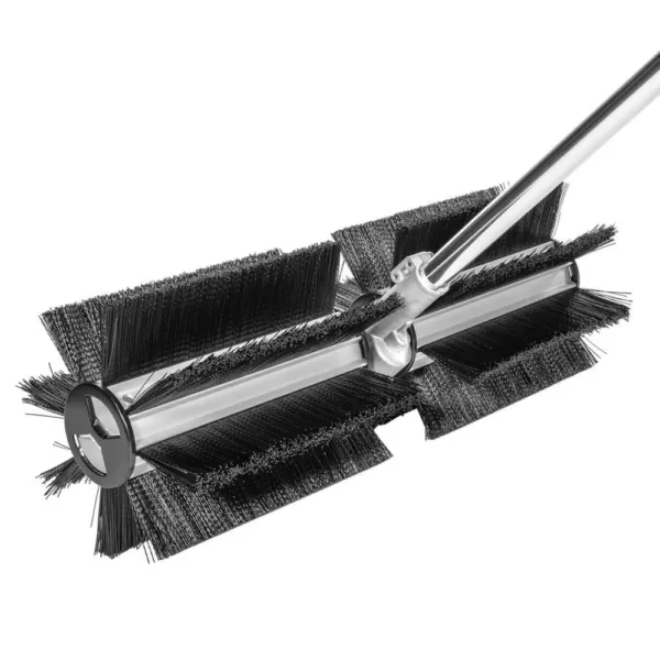 XtremepowerUS 43 cc 24 in. Portable Gas Power Brush Snow Sweeper