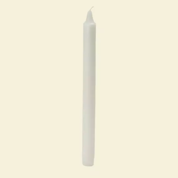 Zest Candle 10 in. White Straight Taper Candles (12-Set)