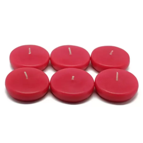 Zest Candle 2.25 in. Red Floating Candles (Box of 24)